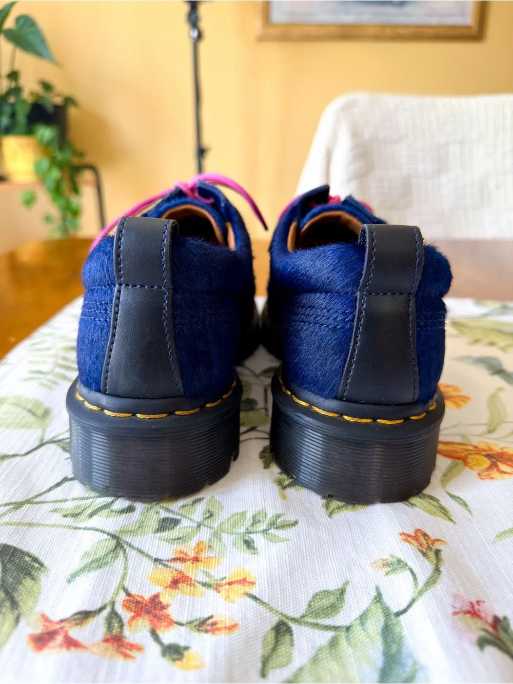 Dr. Martens x Awake Lowell Hair-On Moc Toe Navy US‎ 7 EUC